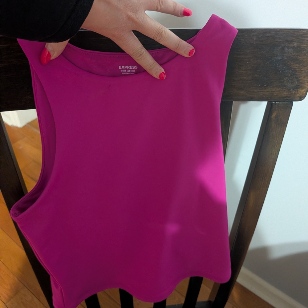 Express Fuchsia Sleeveless Tank Top